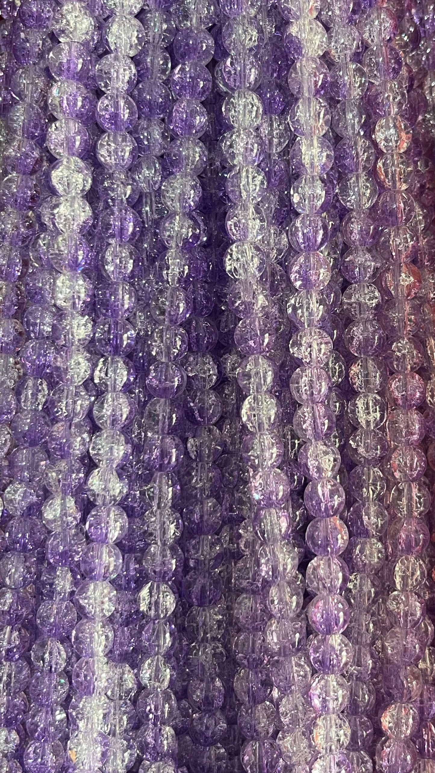 crack glass beads 8mm
