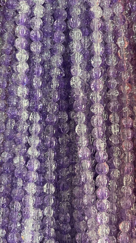 crack glass beads 8mm