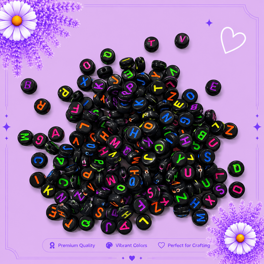 Colorful Mix  Alphabet Beads
