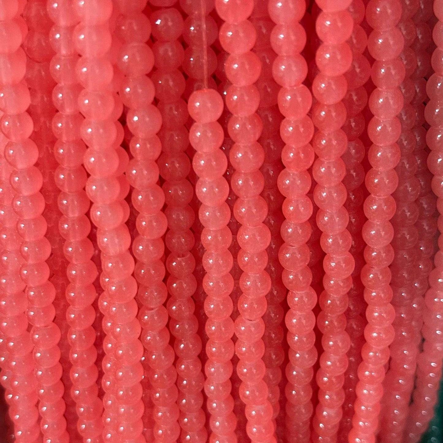 Plane glass beads 6mm
