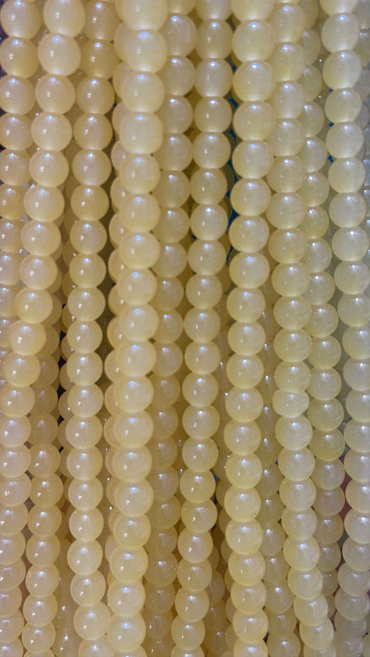 Plane glass beads 8mm