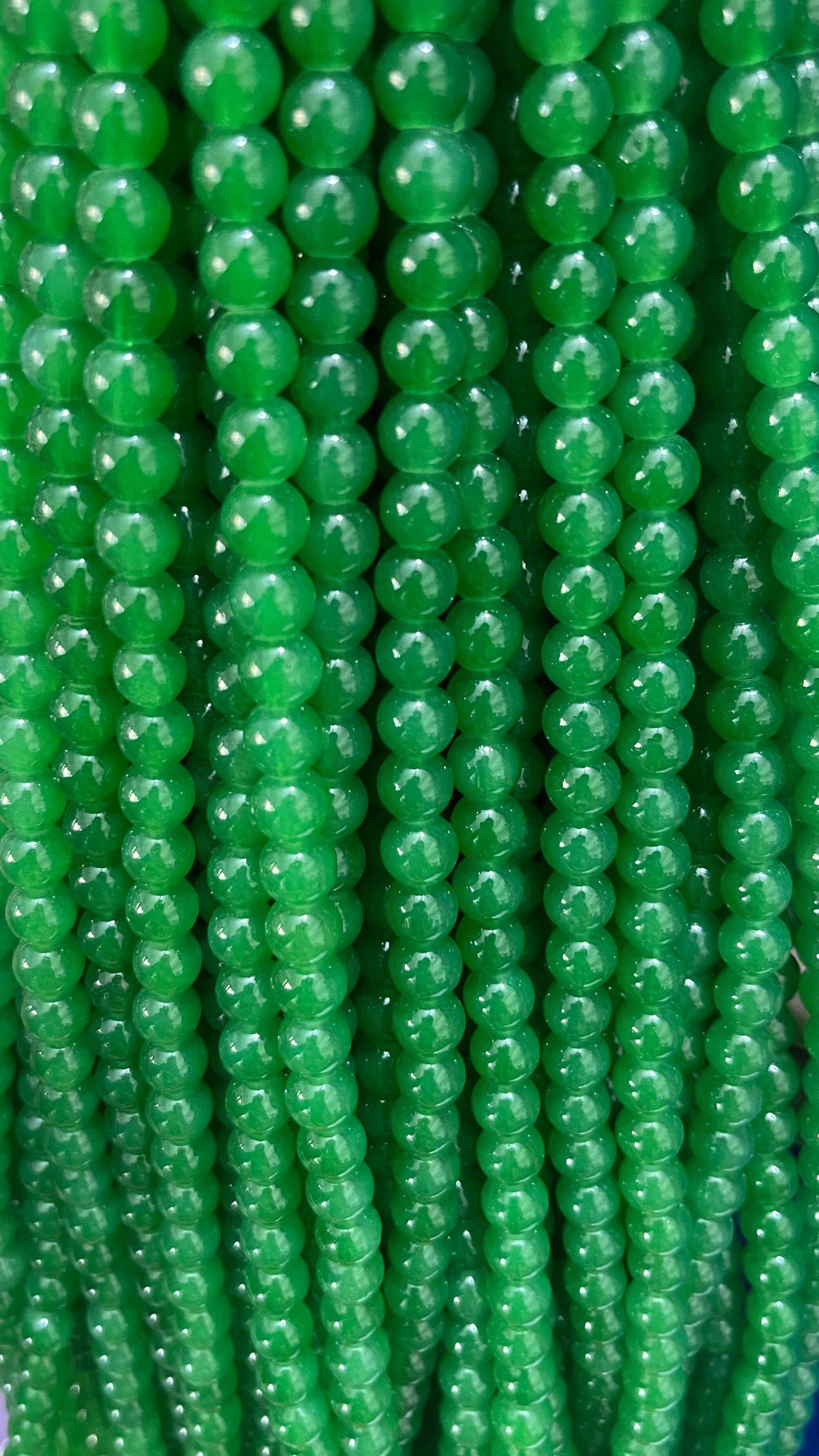 Plane glass beads 8mm