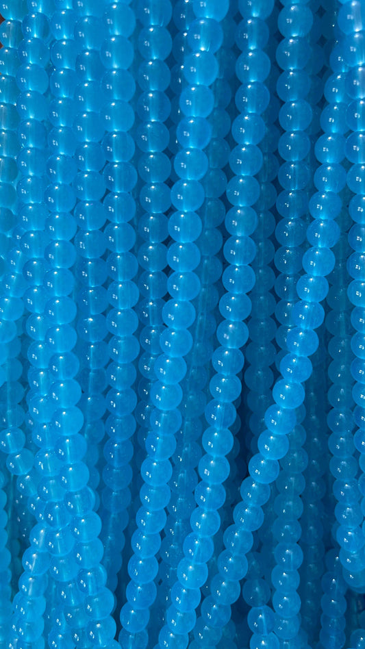 Plane glass beads 8mm