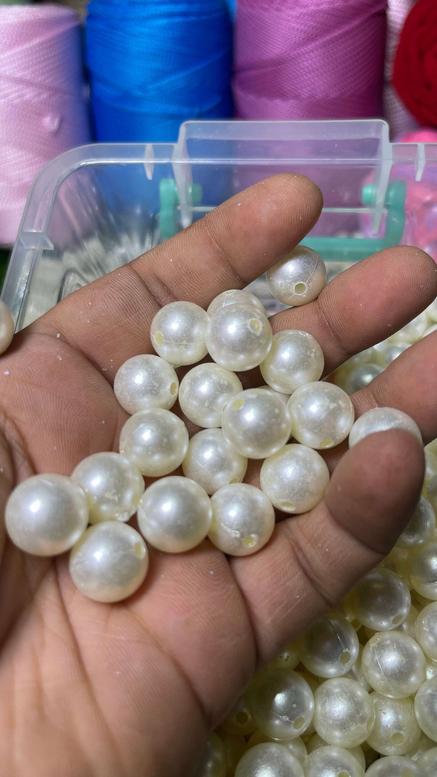 Pearl beads white 12mm