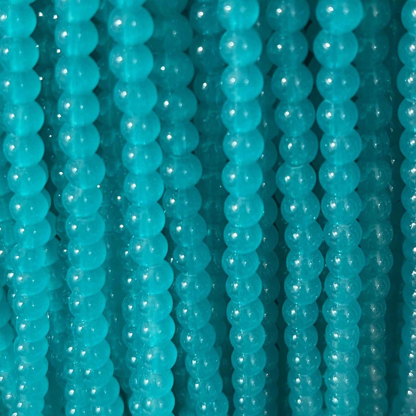 Plane glass beads 6mm