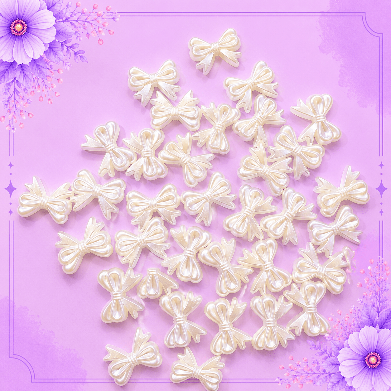 Pearl Bow Acrylic Beads