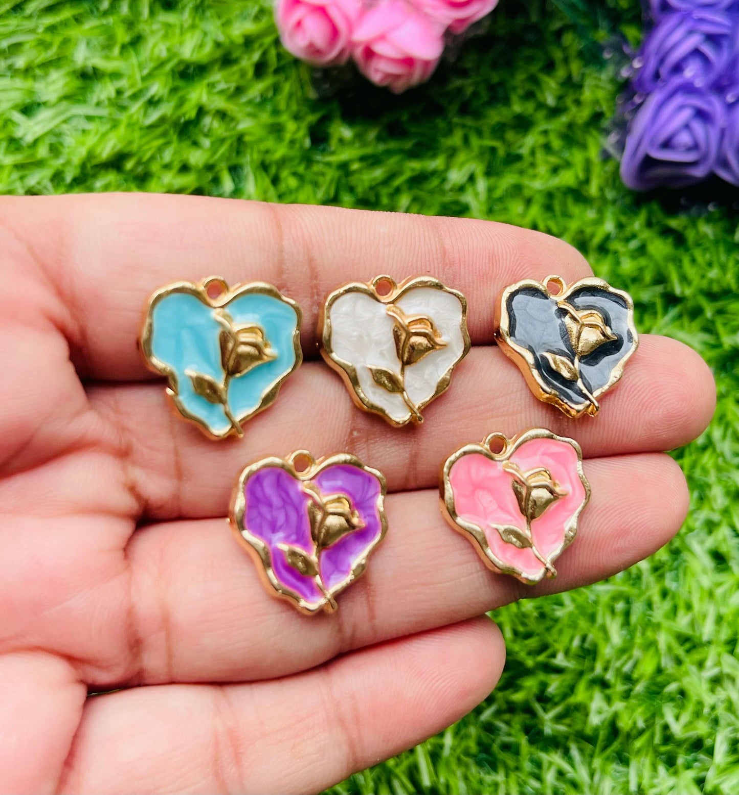 Charms 3d pendant 6 pcs