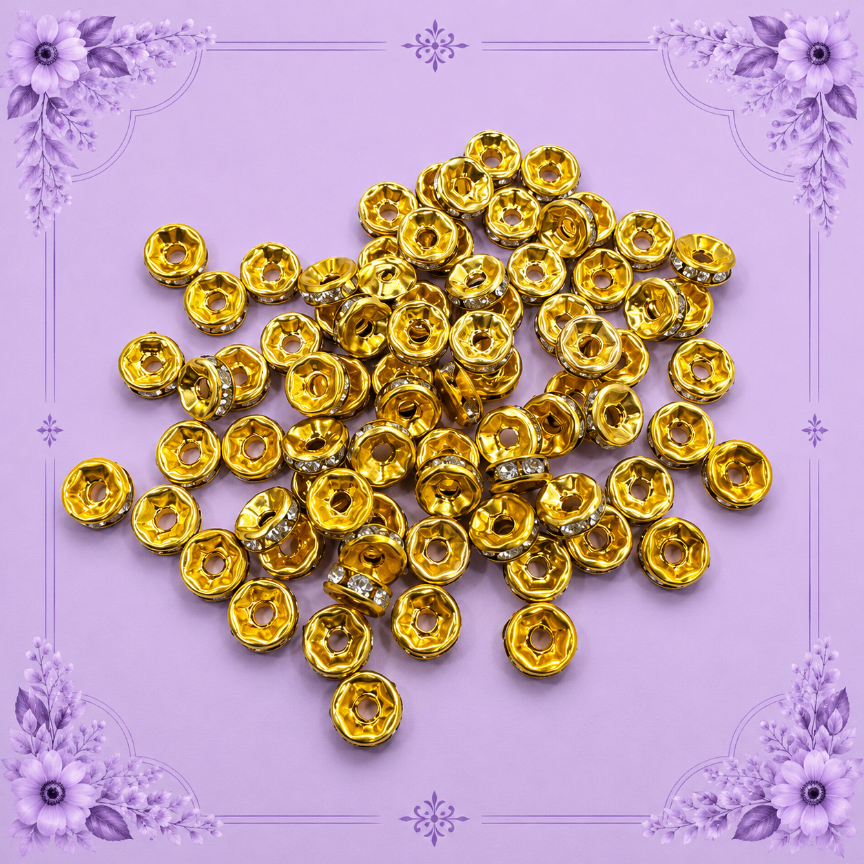 Gold Spacer Beads for Jewelry Making