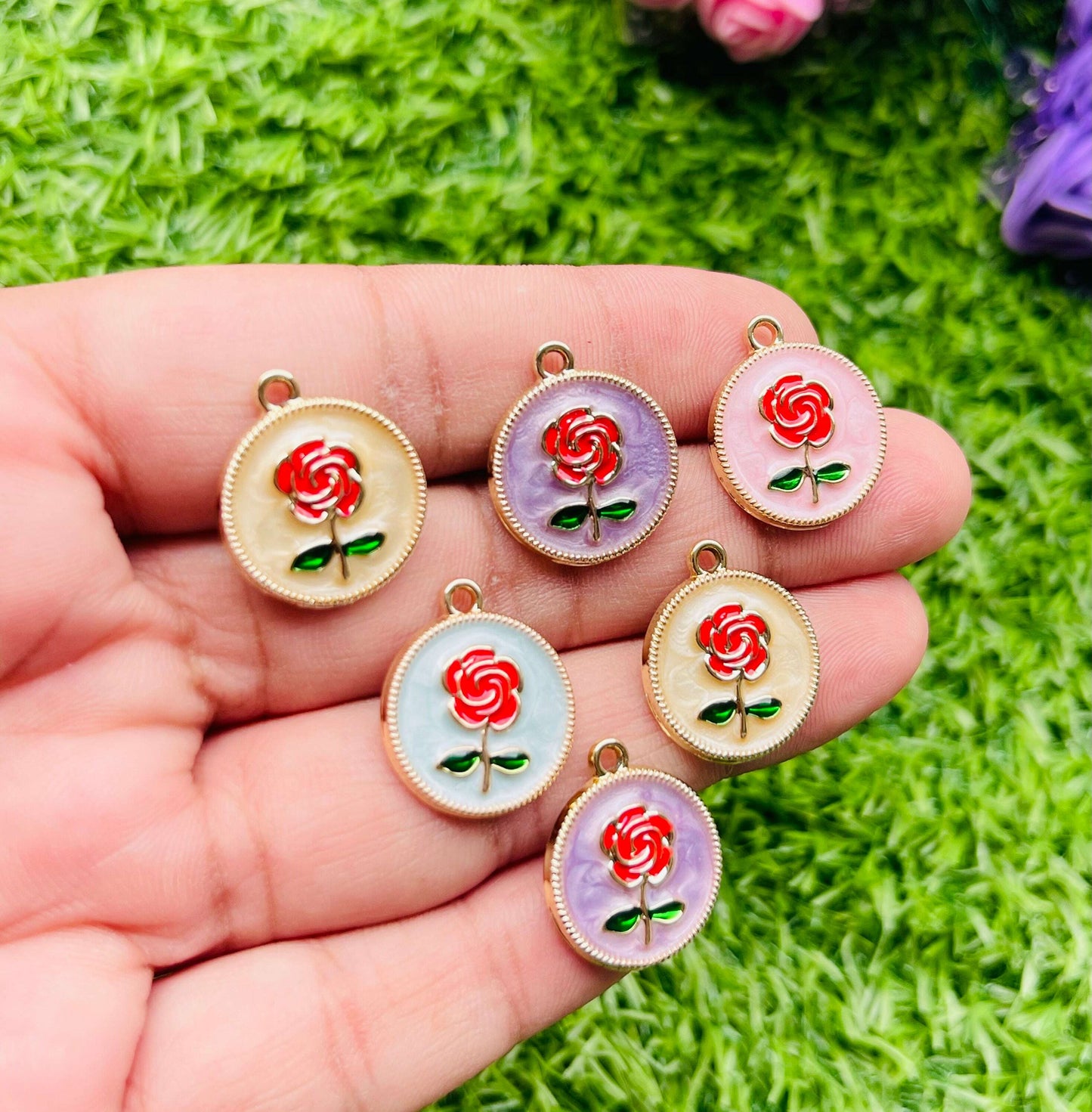 Charms 3d pendant 6 pcs