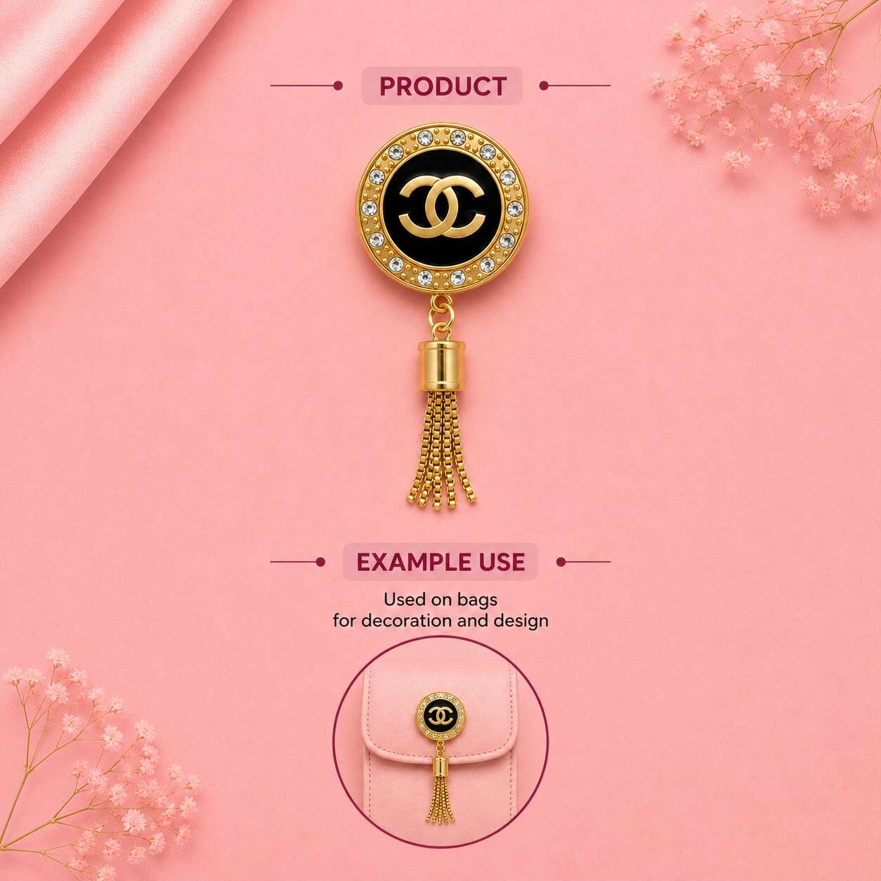 Luxury Gold Tassel Bag Charm