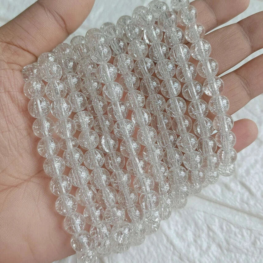 White Crack Beads